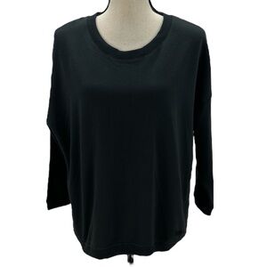 Bench 3/4 Sleeve Crew Neck Pullover Sweatshirt - Dark Grey - size Small